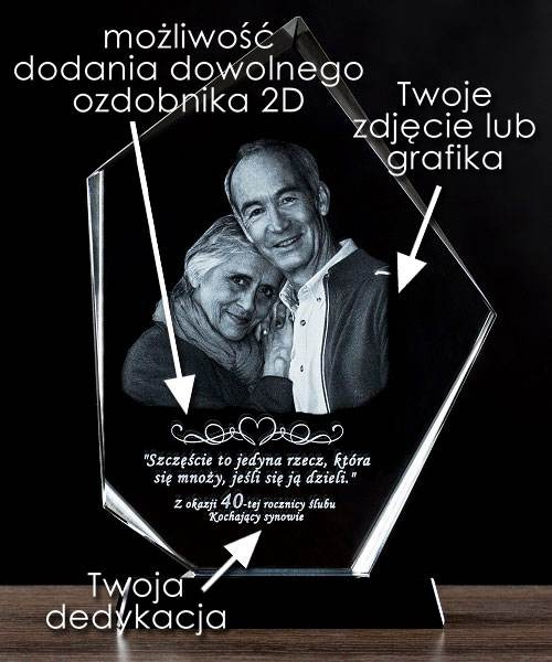 Statuetka na prezent ze zdjęciem GRAWER 2D