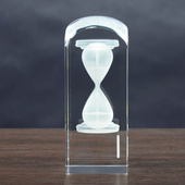 Prezent na urodziny - Klepsydra 3D w krysztale Kolumna 170x60x60 mm