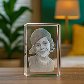 Fotokryształ 3D popiersie dziecka - personalizowany prezent