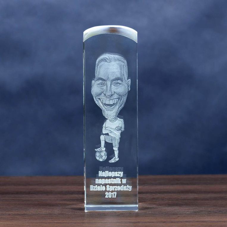 Wyróżnienie z humorem dla pracownika roku - karykatura 3D. Wręczane na Gali