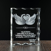 Zakochane łabędzie 3D - PREZENT DLA DZIEWCZYNY na WALENTYKI