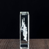 Pamiątka Chrztu Św. z indywidualną dedykacją - fotokryształ 3D