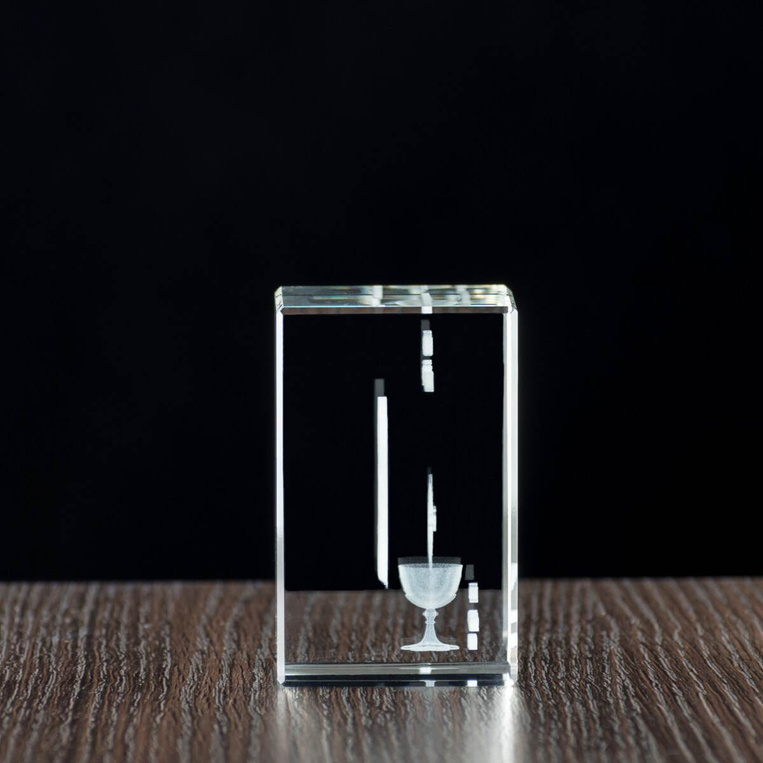 Pamiątka na I Komunię Świętą - Indywidualny grawer w krysztale