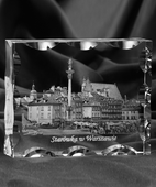 Zdjęcie Starówki w Warszawie - GRAWER 3D w krysztale
