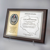 Dyplom 228x305 mm grawerowany dla wojska i STRAŻY GRANICZNEJ