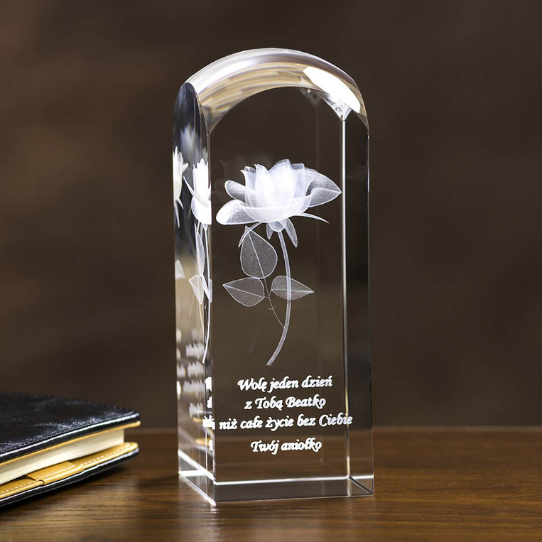 Podziękowanie dla nauczyciela - Róża 3D - wieczny kwiat