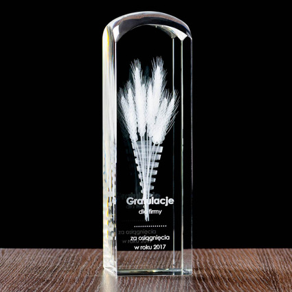 Statuetka dla rolnika, gospodarza, Kłosy 3D wręczana na Dożynki