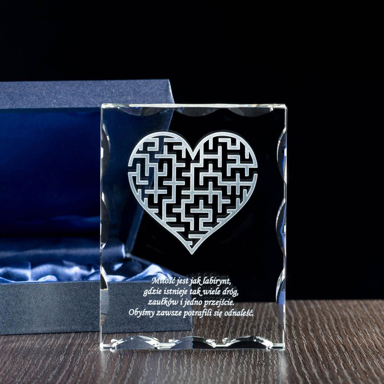 LABIRYNT MIŁOŚCI - statuetka 3D na prezent DZIEWCZYNY ŻONY