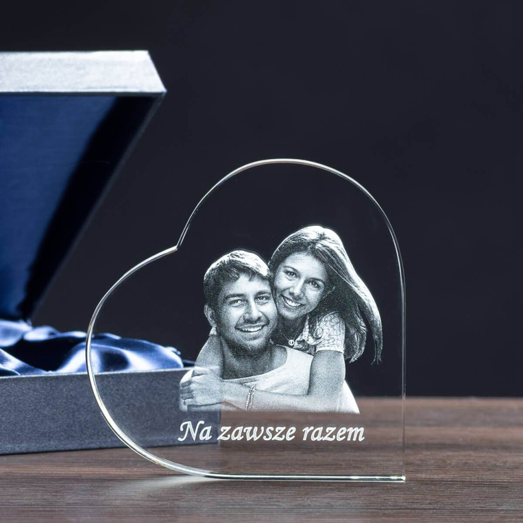 Ślubne podziękowania dla Rodziców, FOTOPREZENT zdjęcie w szklanym sercu