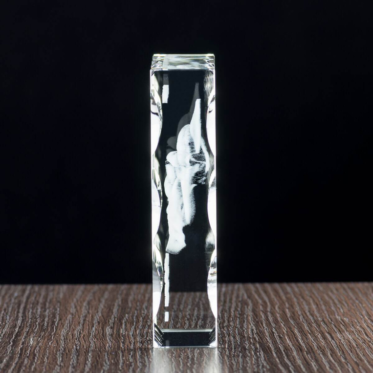 Pamiątka Chrztu 3D od Matki Chrzestnej - fotokryształ z dedykacją