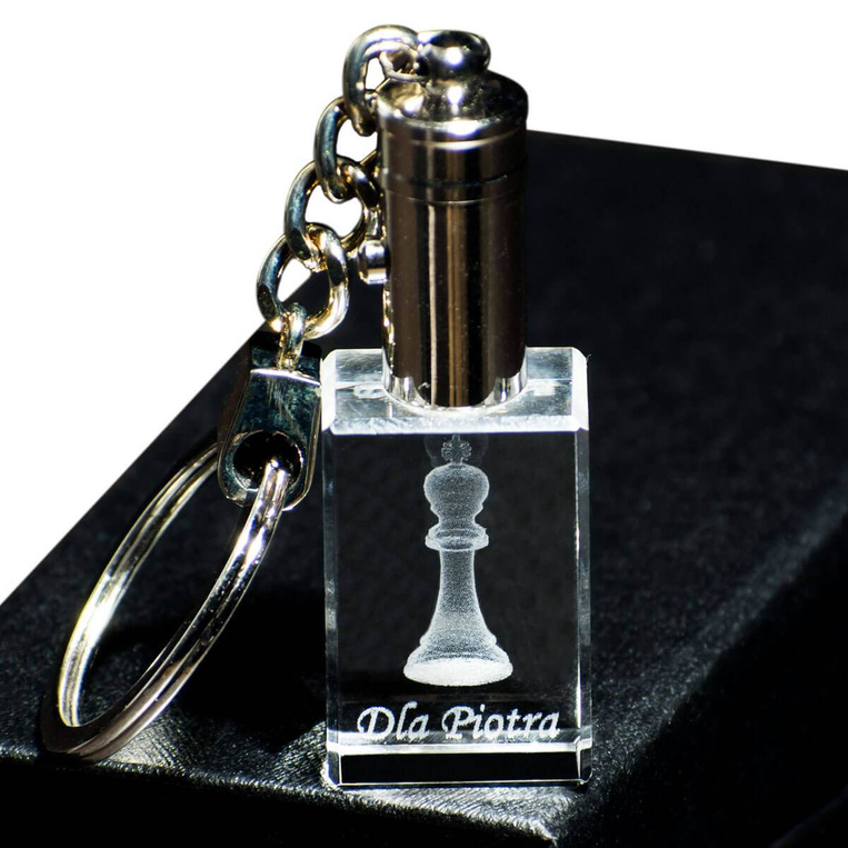 Brelok na prezent - personalizowany z grawerem figury szachowej