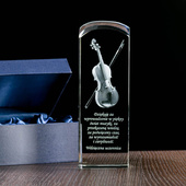 Podziękowania dla nauczyciela muzyki - SKRZYPCE 2D z indywidualną dedykacją