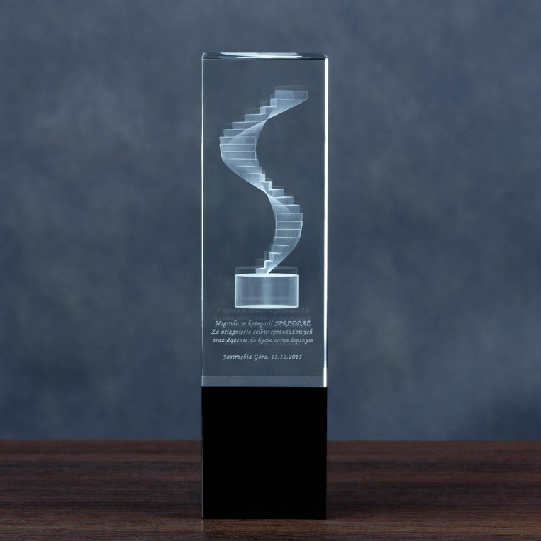 Statuetka z grawerem 3D jako nagroda w konkursie