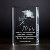 Róża 3D dla wychowawcy - Duża statuetka z Twoją personalizacją