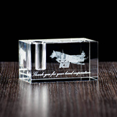 Kryształowy stojak na długopis [KSND-01] 90x50x50 mm