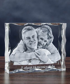 Duży ozdobny kryształ - Trójwymiarowe zdjęcie wraz z dedykacją