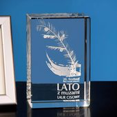 Statuetka konkursowa 3D w krysztale - nagroda na festiwal 3D