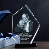 Zdjęcie w krysztale na prezent na rocznicę 20 30 40 50