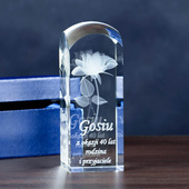 RÓŻA 3D z indywidualną dedykacją na Prezent na urodziny i imieniny