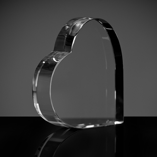 Prezent na Walentynki zdjęcie 2D w kryształowym sercu - fotoprezent