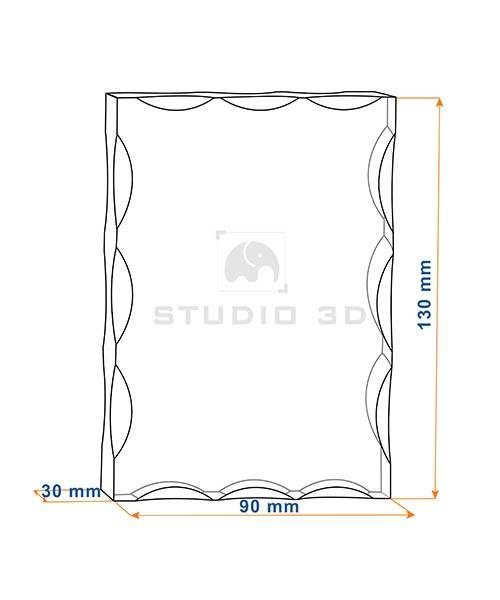 Popiersie 3D wygrawerowane w kryształowej statuetce. Etui w komplecie