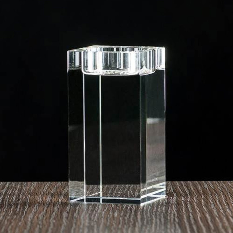 Dzień kobiet Róża 3D Kryształowy świecznik z personalizowanym grawerem