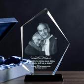 Zdjęcie w krysztale na prezent na rocznicę 20 30 40 50