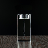 Personalizowany prezent dla rodziców - szklany świecznik ze zdjęciem młodej pary