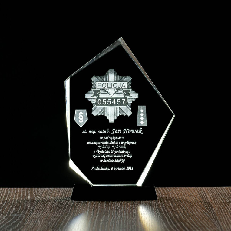 Personalizowana odznaka policyjna w podziękowaniu za służbę DLA POLICJANTA