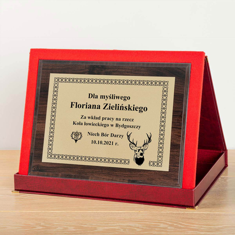 Dyplom dla myśliwego 152x203 mm - PODZIĘKOWANIA GRATULACJE