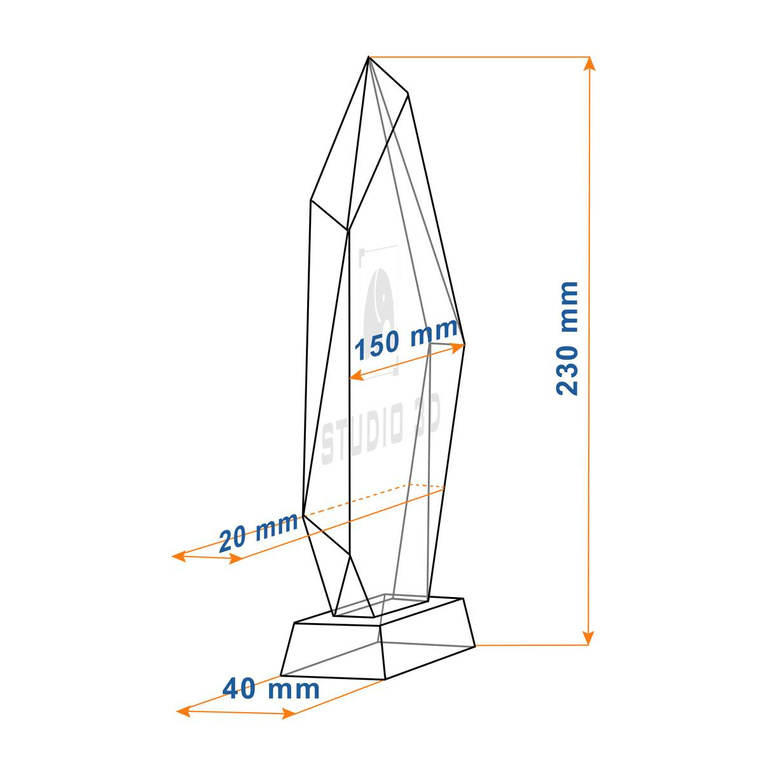 Statuetka firmowa / Prestige / Fotokryształy 2D – Studio 3D