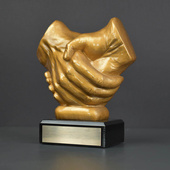 Figurka odlewana - uścisk dłoni