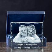 Statuetka na prezent z okazji rocznicy ślubu. Twoje zdjęcie. Etui prezentowe