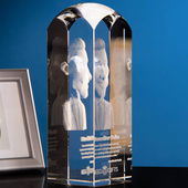 Prezent DLA SZEFA - karykatura 3D w szklanej statuetce