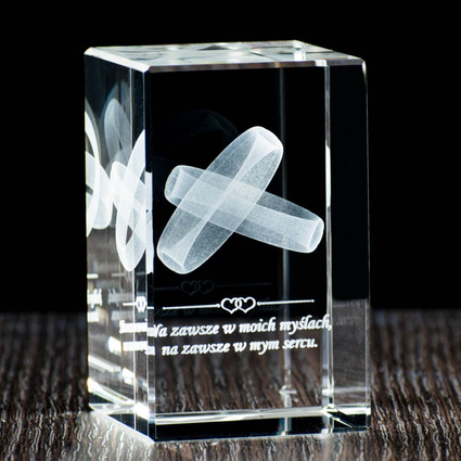 Obrączki grawerowane w krysztale NA WALENTYNKI w dowód miłości