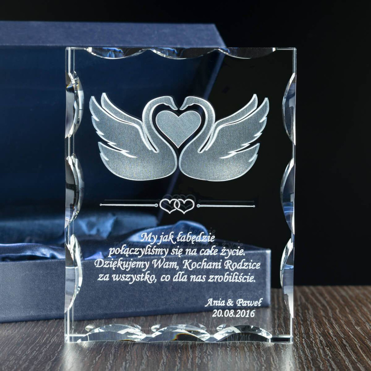 Zakochane łabędzie 3D - PREZENT DLA DZIEWCZYNY na WALENTYKI