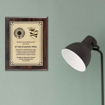 Dyplom 203x254 mm DLA PROMOTORA pracy dyplomowej PODZIĘKOWANIA