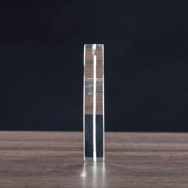 Kryształowe serce 110×110×20 mm – statuetka ze zdjęciem i dedykacją