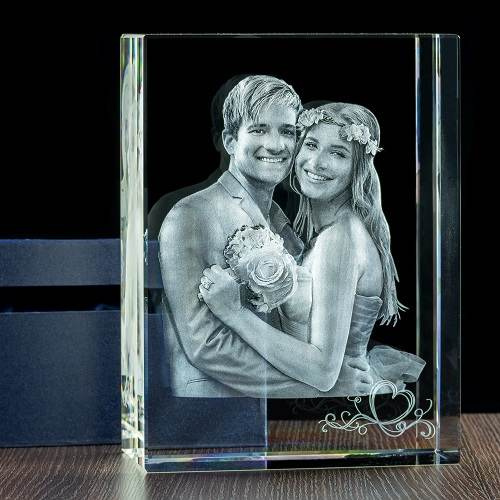 MEGA statuetka, trójwymiarowy wizerunek w krysztale na urodziny