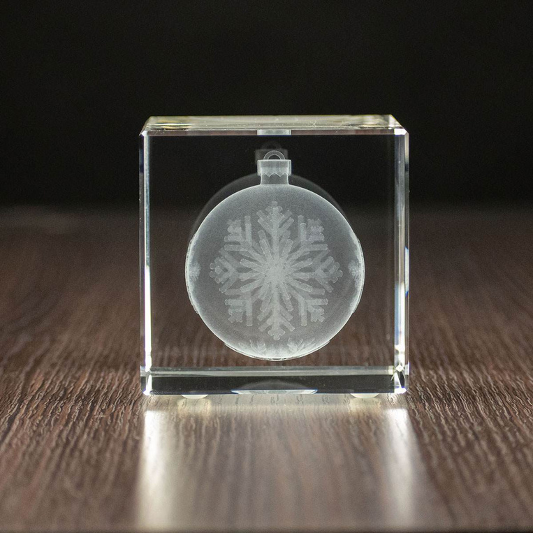 Trójwymiarowa bombka w szkle - upominek na święta dla klientów
