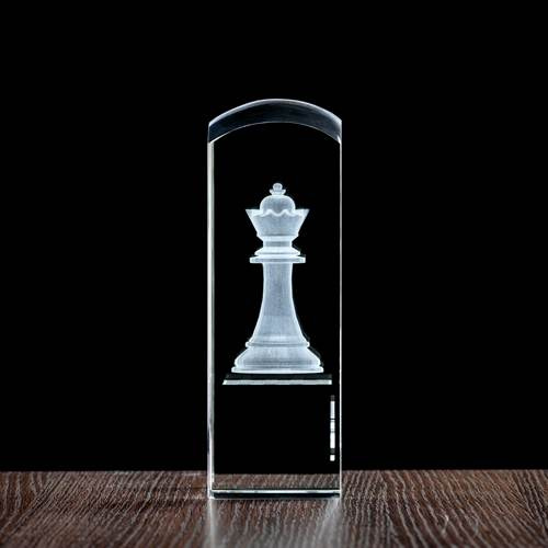 Nagroda za zdobycie II miejsca, pionek 3D w krysztale