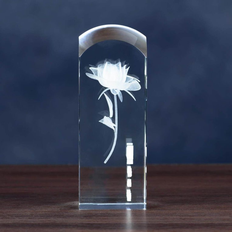 Róża 3D z Twoją dedykacją na Prezent - etui w komplecie