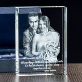 Prezent na dzień kobiet, rocznicę. Fotokryształ Duża statuetka