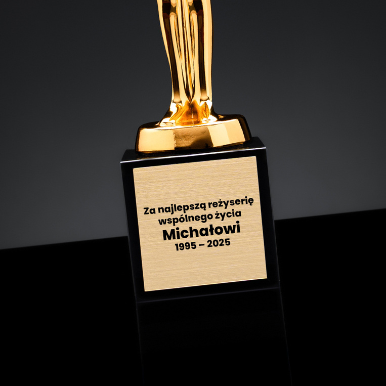 Statuetka Oscar z grawerem dla małżeństwa – prezent na rocznicę ślubu