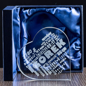 Prezent DLA MAMY - personalizowana metryczka dziecka w szklanym sercu