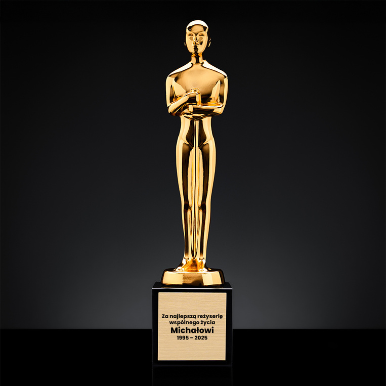 Statuetka Oscar z grawerem dla małżeństwa – prezent na rocznicę ślubu