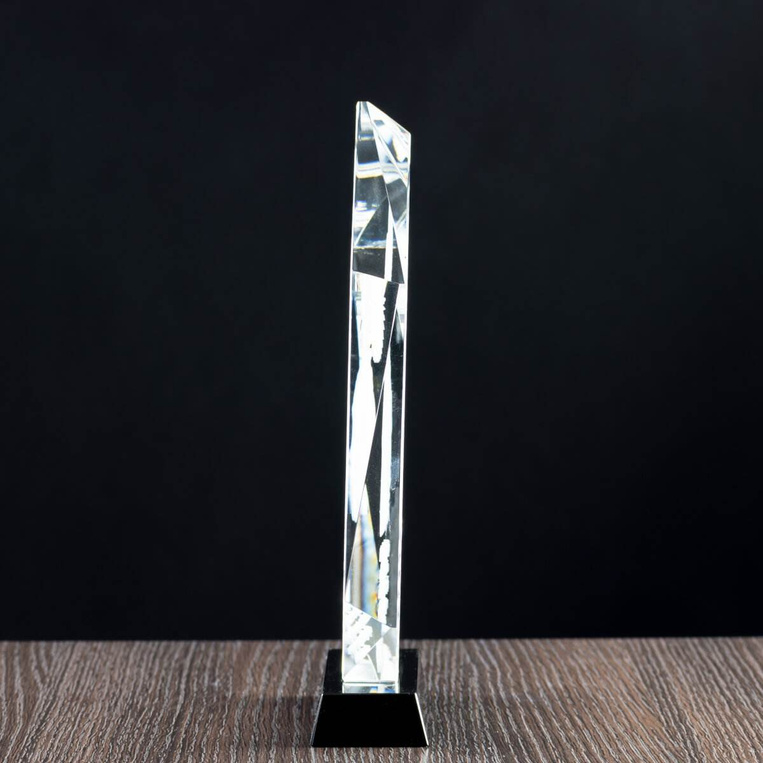 Kryształowa statuetetka - zdjęcie w albie - FOTOMONTAŻ