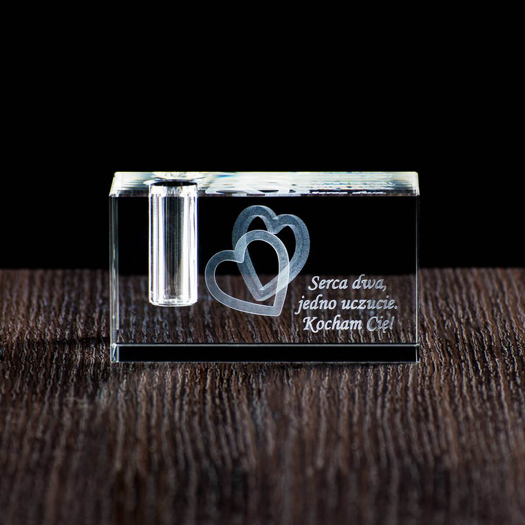 Prezent walentynkowy - personalizowana podstawka na długopis