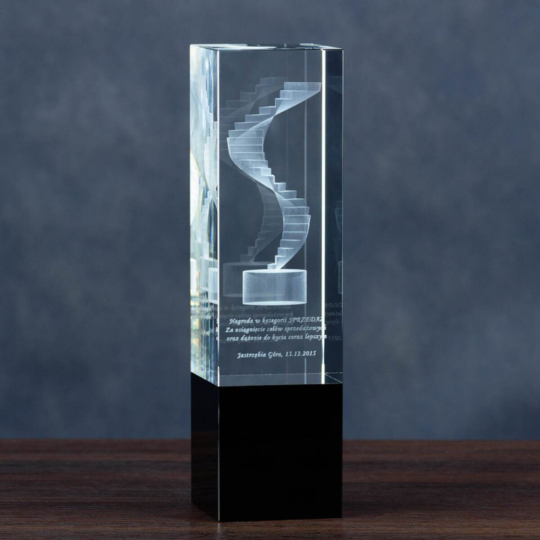 Statuetka z grawerem 3D jako nagroda w konkursie