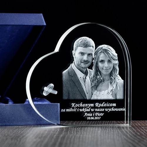 Pomysł na ślubne podziękowania dla Rodziców, FOTOPREZENT w kształcie serca